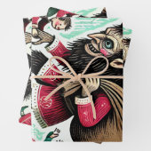 Krampus Kerstmis Inpakpapier Vel (In situ)