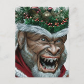Krampus Kerstmis Jigzaag Puzzle Briefkaart (Voorkant)