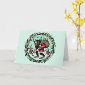 Krampus Kerstmis Kaart (Gele Bloem)