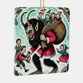 Krampus Kerstmis Keramisch Ornament (Rechts)