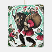 Krampus Kerstmis Keramisch Ornament (Links)