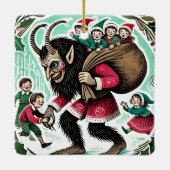 Krampus Kerstmis Keramisch Ornament (Achterkant)