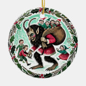 Krampus Kerstmis Keramisch Ornament (Voorkant)