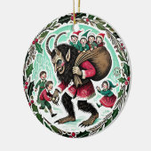 Krampus Kerstmis Keramisch Ornament (Links)