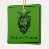Krampus Kerstmis Keramisch Ornament (Links)