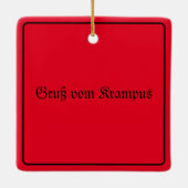 Krampus Kerstmis Keramisch Ornament (Achterkant)