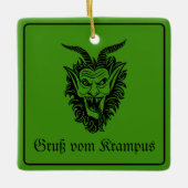 Krampus Kerstmis Keramisch Ornament (Voorkant)
