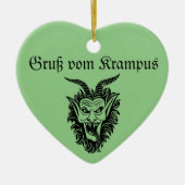Krampus Kerstmis Keramisch Ornament (Voorkant)