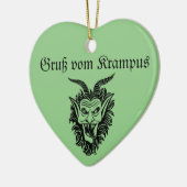 Krampus Kerstmis Keramisch Ornament (Links)