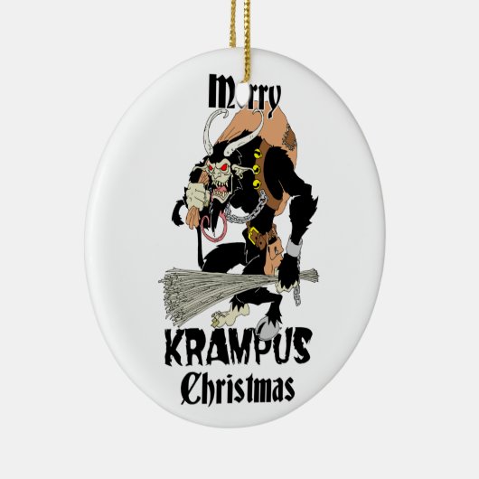 Krampus Kerstmis Keramisch Ornament (Rechts)