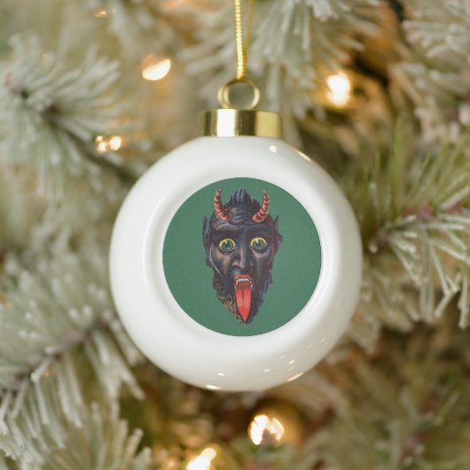 Krampus Kerstmis Keramische Bal Ornament (Boom)