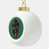 Krampus Kerstmis Keramische Bal Ornament (Rechts)