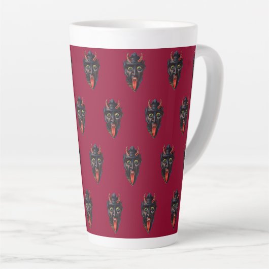 Krampus Kerstmis Latte Mok (Rechterhoek)
