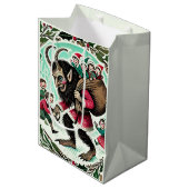 Krampus Kerstmis Medium Cadeauzakje (Voorkant Gekanteld)