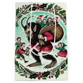 Krampus Kerstmis Medium Cadeauzakje (Achterkant)