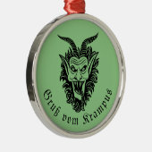 Krampus Kerstmis Metalen Ornament (Rechts)