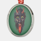 Krampus Kerstmis Metalen Ornament (Links)
