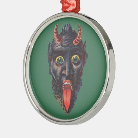 Krampus Kerstmis Metalen Ornament (Links)