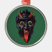 Krampus Kerstmis Metalen Ornament (Voorkant)