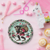 Krampus Kerstmis Papieren Bordje (Feest)