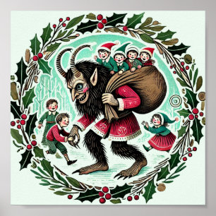 Krampus Kerstmis Poster