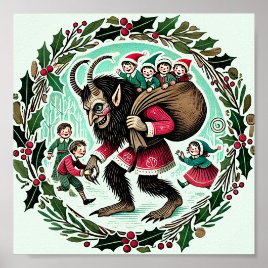 Krampus Kerstmis Poster (Voorkant)