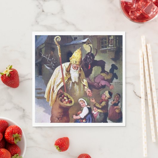 Krampus Kerstmis Servet (Insitu)