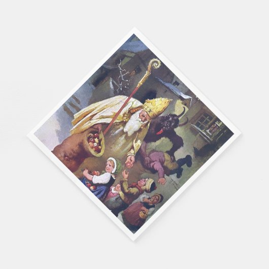 Krampus Kerstmis Servet (Hoek)