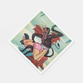 Krampus Kerstmis Servet (Hoek)