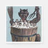 Krampus Kerstmis Servet (Voorkant)