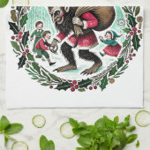 Krampus Kerstmis Theedoek (Gevouwen)