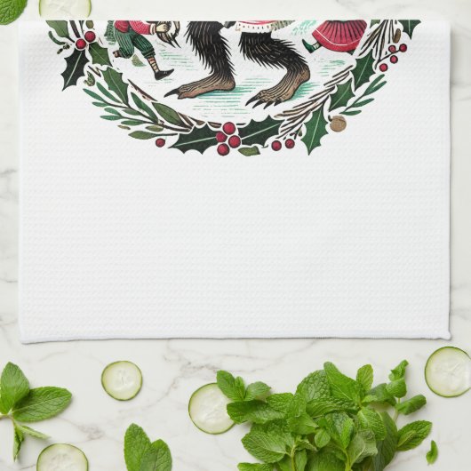 Krampus Kerstmis Theedoek (Gevouwen)