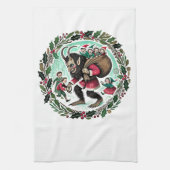 Krampus Kerstmis Theedoek (Verticaal)