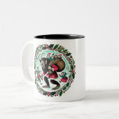 Krampus Kerstmis Tweekleurige Koffiemok (Voorkant links)
