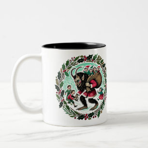 Krampus Kerstmis Tweekleurige Koffiemok