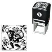Krampus Kerstmis Zelfinktende Stempel (In situ)