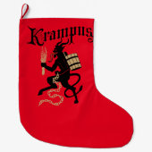 Krampus kerststaart grote kerstsok (Voorkant)