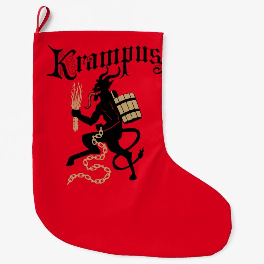 Krampus kerststaart grote kerstsok (Voorkant)