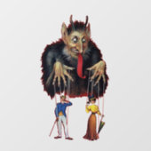  Krampus-kerstvensterbeker Raamsticker (Vel)