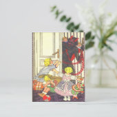 Krampus Kidnapping Bad Children Briefkaart (Staand voorkant)