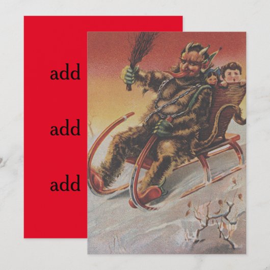 Krampus Kidnapping Children Sleigh (Voorkant / Achterkant)