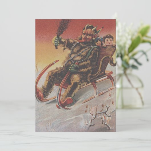 Krampus Kidnapping Children Sleigh (Staand voorkant)