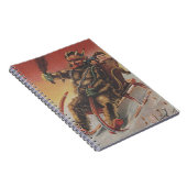 Krampus Kidnapping Children Sleigh Notitieboek (Rechterzijde)