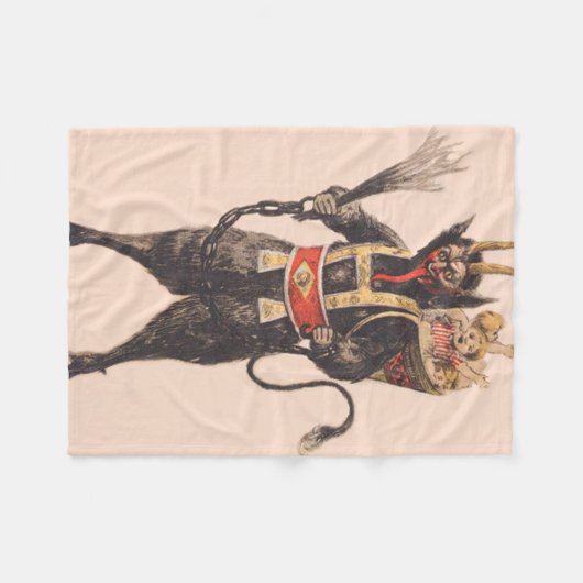 Krampus Kidnapping Children Switch Fleece Deken (Voorkant (Horizontaal))