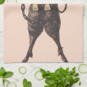 Krampus Kidnapping Children Switch Theedoek (Gevouwen)