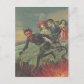 Krampus Kidnapping Kinderen Briefkaart (Voorkant)