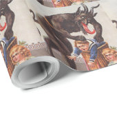 Krampus Kidnapping Kinderen Cadeaupapier (Rol Hoek)