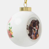 Krampus Kidnapping Kinderen Keramische Bal Ornament (Links)