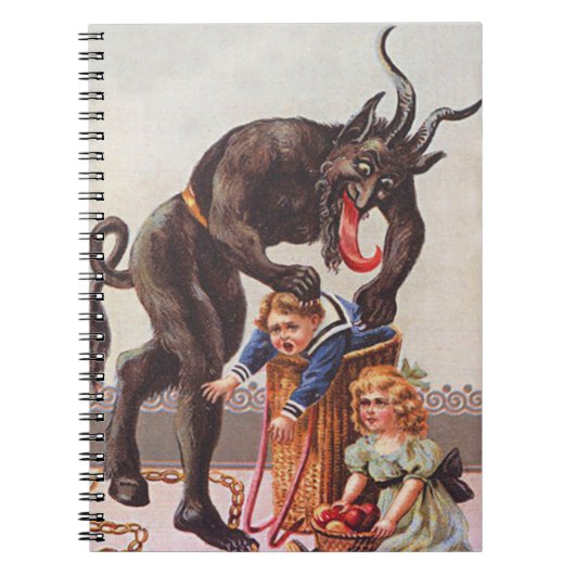 Krampus Kidnapping Kinderen Notitieboek (Voorkant)
