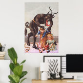 Krampus Kidnapping Kinderen Poster (Thuiskantoor)
